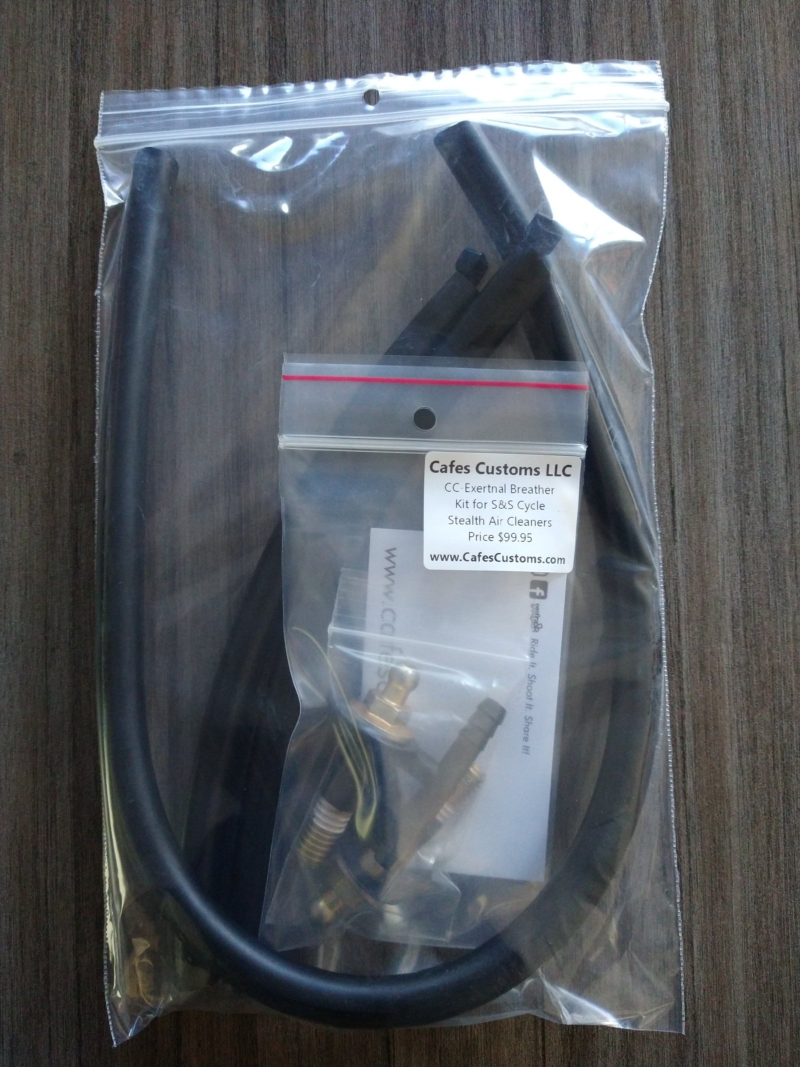 Cafes Customs External Breather Kit - Harley Air Cleaner Elements