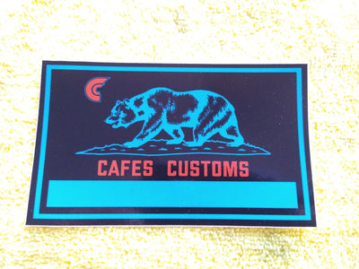 Cafes Customs Collectable Stickers