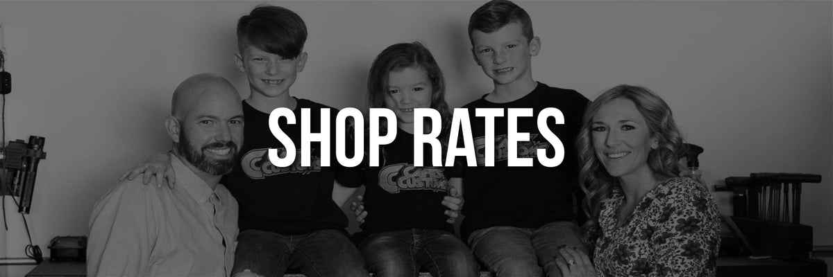 Posted Shop Rates Shop Rates - Cafes Customs LLC
