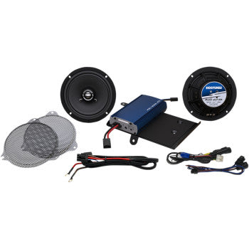 Hog Tunes - 225-Watt Amp/ 6-1/2" Front Speaker Kit - 2014/later FLHX Models