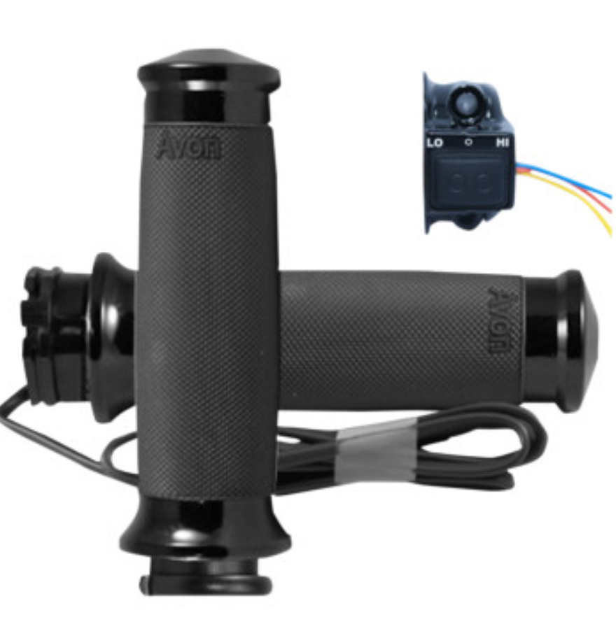 Avon Heated Grips Custom Contour - Cable - Black